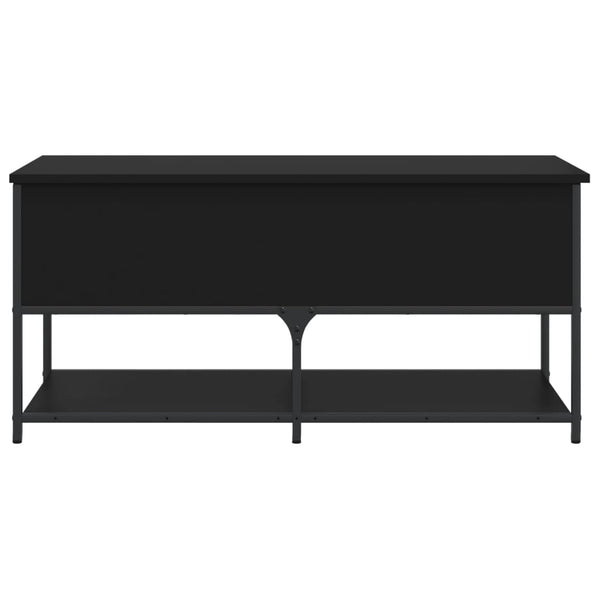 Säilytyspenkki musta 100x42,5x47 cm tekninen puu