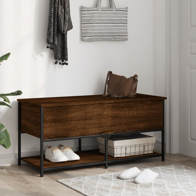Säilytyspenkki ruskea tammi 100x42,5x47 cm tekninen puu