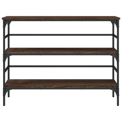 Konsolipöytä ruskea tammi 100x32x75 cm tekninen puu