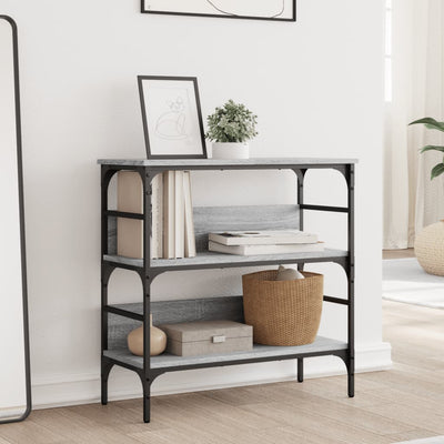 Konsolipöytä harmaa Sonoma 75x32x75 cm tekninen puu