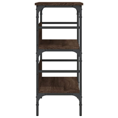 Konsolipöytä ruskea tammi 75x32x75 cm tekninen puu