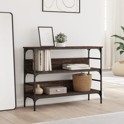 Konsolipöytä ruskea tammi 100x32x75 cm tekninen puu