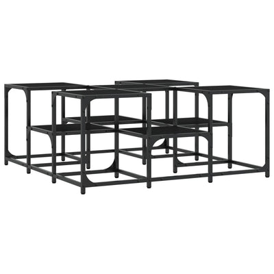 Sohvapöytä musta 91x91x40 cm tekninen puu