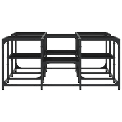 Sohvapöytä musta 91x91x40 cm tekninen puu
