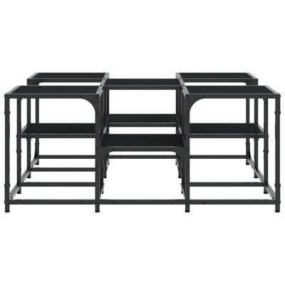 Sohvapöytä musta 91x91x40 cm tekninen puu