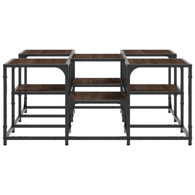 Sohvapöytä ruskea tammi 91x91x40 cm tekninen puu