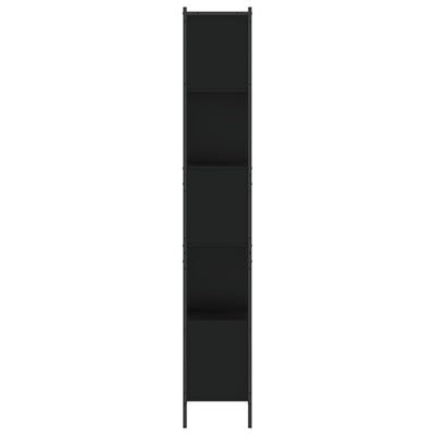 Kirjahylly musta 72x28x172 cm tekninen puu
