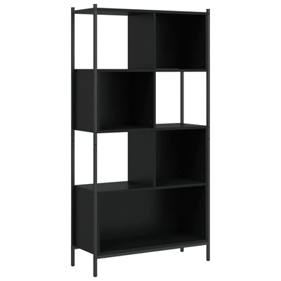 Kirjahylly musta 72x28x172 cm tekninen puu