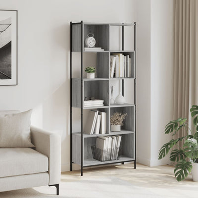 Kirjahylly harmaa Sonoma 72x28x172 cm tekninen puu