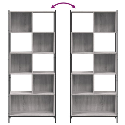 Kirjahylly harmaa Sonoma 72x28x172 cm tekninen puu