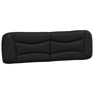 Sängynrunko päätylevyllä musta 180x200 keinonahka
