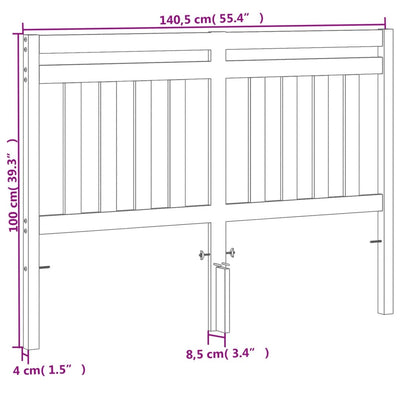 Sängynpääty ruskea 135 cm täysi mänty