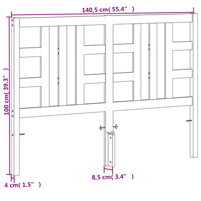 Sängynpääty ruskea 135 cm täysi mänty