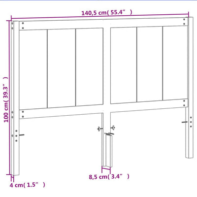 Sängynpääty ruskea 135 cm täysi mänty