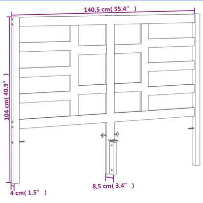 Ruskea sängynpääty Fiedler 135cm (mänty)