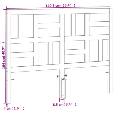 Sängynpääty ruskea 135 cm täysi mänty