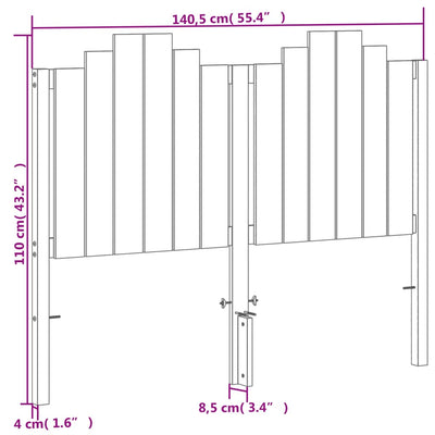 Sängynpääty ruskea 135 cm täysi mänty