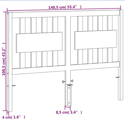 Sängynpääty ruskea 135 cm täysi mänty