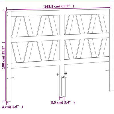 Sängynpääty ruskea 160 cm täysi mänty