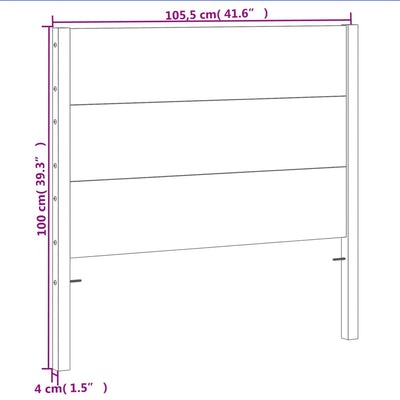 Sängynpääty ruskea 100 cm täysi mänty