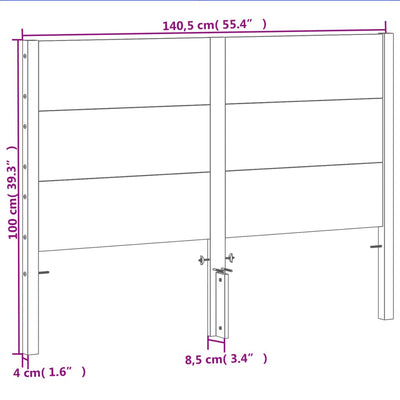 Sängynpääty ruskea 135 cm täysi mänty