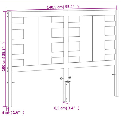 Sängynpääty ruskea 135 cm täysi mänty