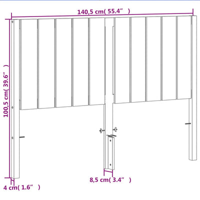 Sängynpääty ruskea 135 cm täysi mänty
