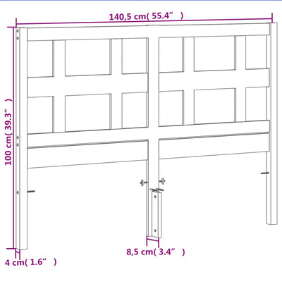 Sängynpääty ruskea 135 cm täysi mänty