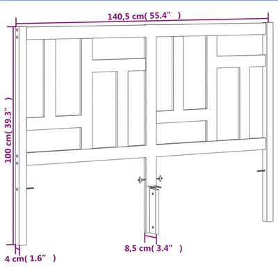 Sängynpääty ruskea 135 cm täysi mänty