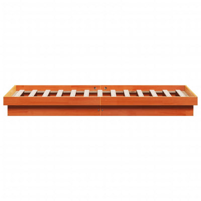 Vahanruskea led-sängynrunko Margretta 150x200cm (mänty)