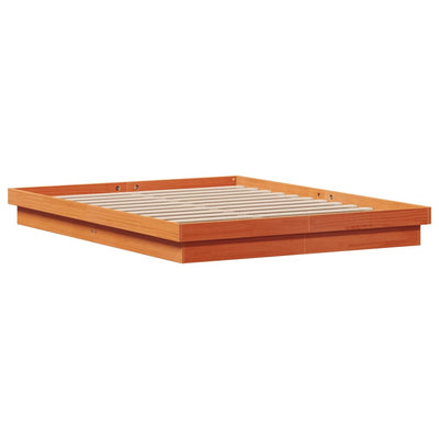 Vahanruskea led-sängynrunko Margretta 150x200cm (mänty)