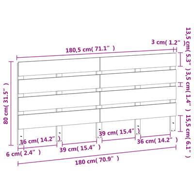 Sängynpääty ruskea 135 cm täysi mänty