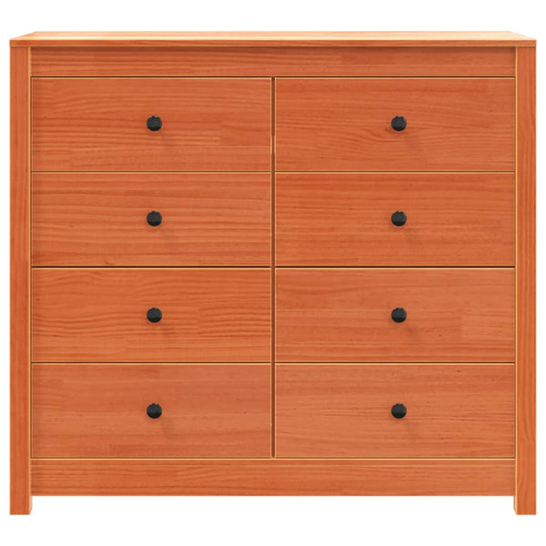 Sivukaappi vahanruskea 100x40x90 cm täysi mänty