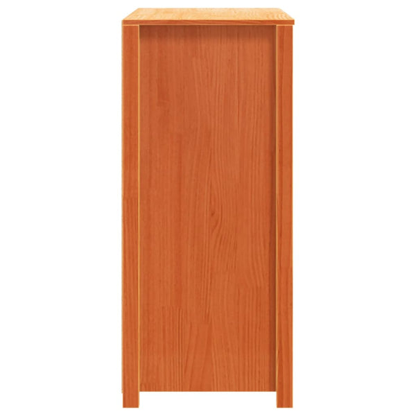Sivukaappi vahanruskea 100x40x90 cm täysi mänty