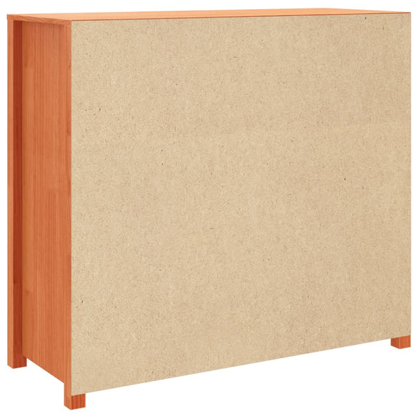 Sivukaappi vahanruskea 100x40x90 cm täysi mänty