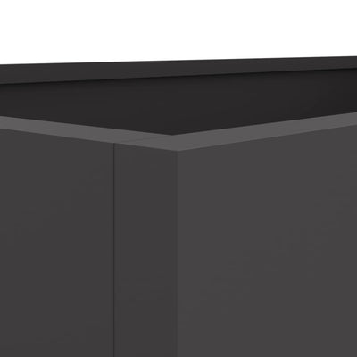 Kukkalaatikko musta 62x30x29 cm kylmävalssattu teräs