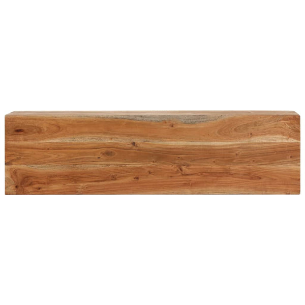 Konsolipöytä 110x30x75 cm täysi akaasiapuu ja rauta