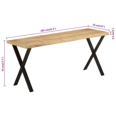 Penkki elävillä reunoilla 105 cm täysi mangopuu