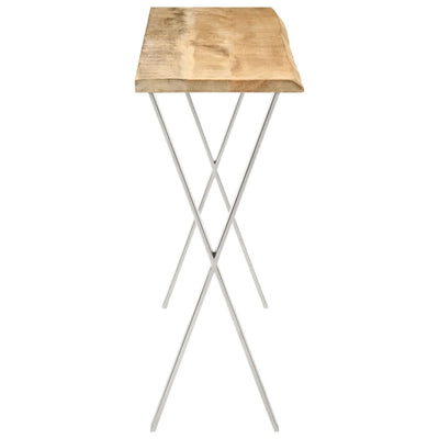 Konsolipöytä elävillä reunoilla 105x33x76 cm täysi mangopuu