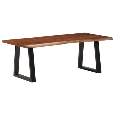 Sohvapöytä hunajanruskea 110x55x40 cm täysi akasiapuu