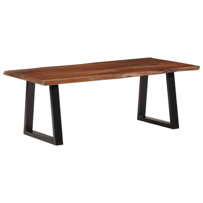Sohvapöytä hunajanruskea 110x55x40 cm täysi akasiapuu