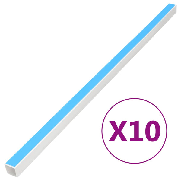 Johtokanava itsekiinnittyvä 10x10 mm 10 m PVC