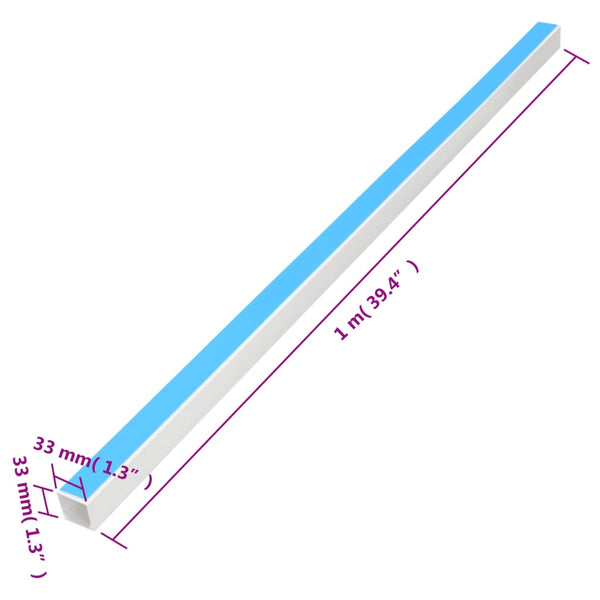 Johtokanava itsekiinnittyvä 33x33 mm 10 m PVC