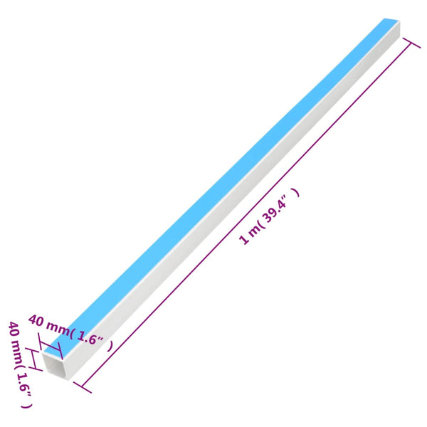 Johtokanava itsekiinnittyvä 40x40 mm 30 m PVC
