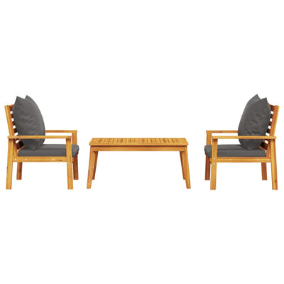 Puutarhasohvasarja Babymale (3-osainen, tyynyillä, akasiapuu)