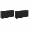 Ulkokukkalaatikot 2 ruukkua 2kpl musta 90x20x40 cm polyrottinki