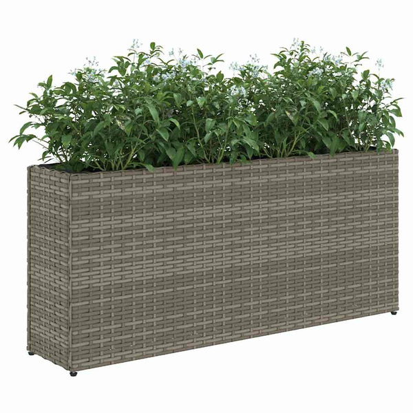 Ulkokukkalaatikot 2 ruukkua 2kpl harm. 90x20x40 cm polyrottinki