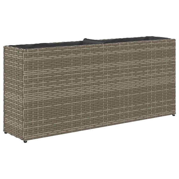 Ulkokukkalaatikot 2 ruukkua 2kpl harm. 90x20x40 cm polyrottinki