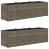 Ulkokukkalaatikot 3 ruukkua 2kpl harm. 105x30x32 cm PE-rottinki