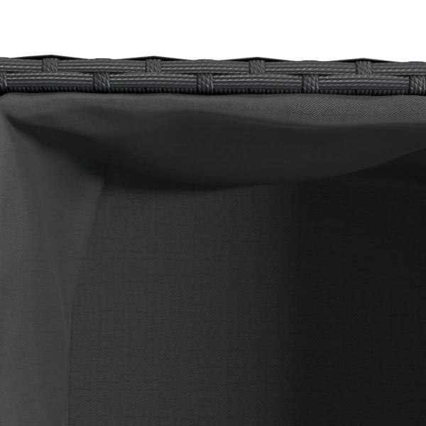 Ulkokukkalaatikot 2 ruukkua 2 kpl musta 72x30x32 cm PE-rottinki